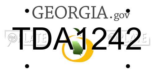 TDA1242 Georgia License Plate
