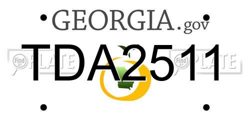 TDA2511 Georgia License Plate