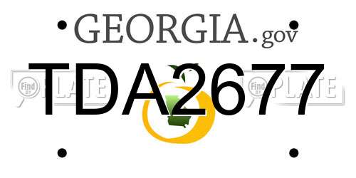 TDA2677 Georgia License Plate