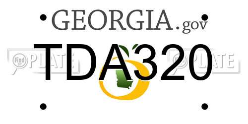 TDA320 Georgia License Plate