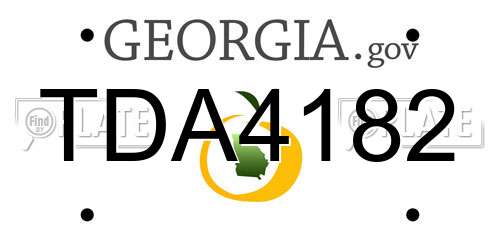 TDA4182 Georgia License Plate