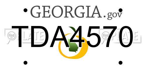 TDA4570 Georgia License Plate
