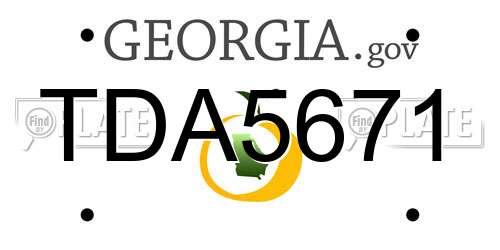 TDA5671 Georgia License Plate