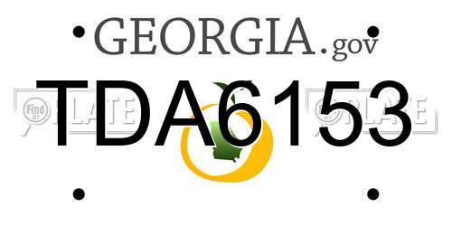 TDA6153 Georgia License Plate