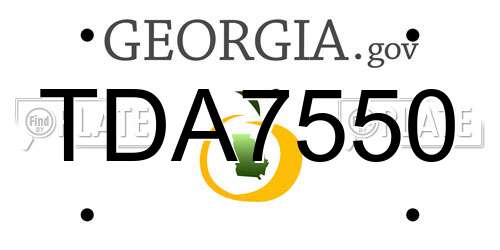 TDA7550 Georgia License Plate