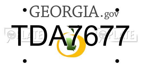 TDA7677 Georgia License Plate