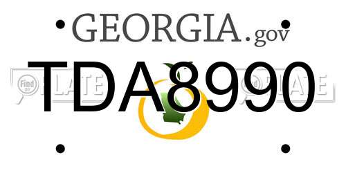 TDA8990 Georgia License Plate