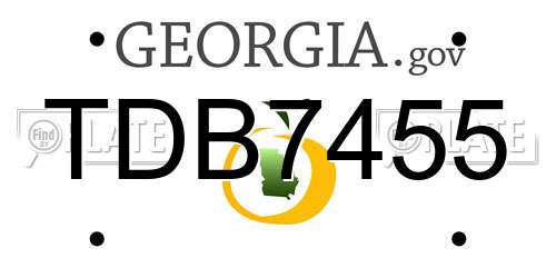 TDB7455 Georgia License Plate