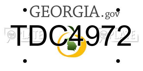 TDC4972 Georgia License Plate
