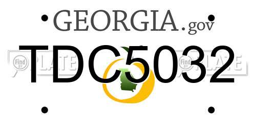 TDC5032 Georgia License Plate