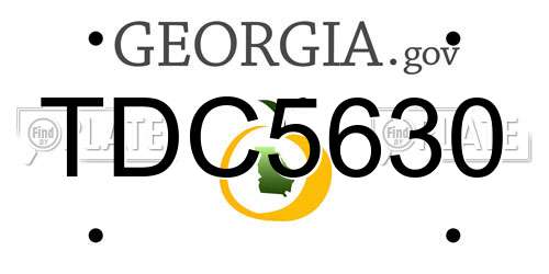 TDC5630 Georgia License Plate