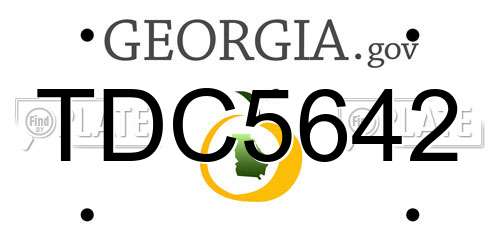 TDC5642 Georgia License Plate