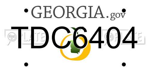 TDC6404 Georgia License Plate