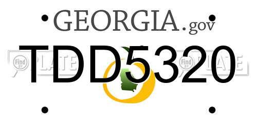 TDD5320 Georgia License Plate