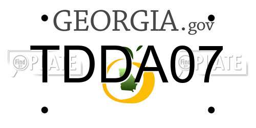 TDDA07 Georgia License Plate