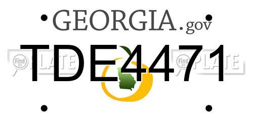 TDE4471 Georgia License Plate