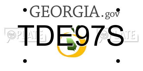 TDE97S Georgia License Plate
