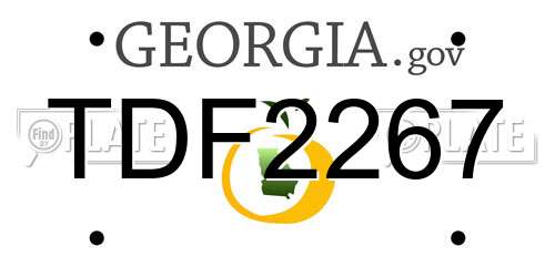 TDF2267 Georgia License Plate