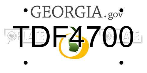 TDF4700 Georgia License Plate