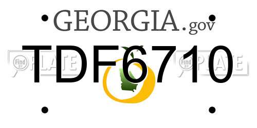 TDF6710 Georgia License Plate