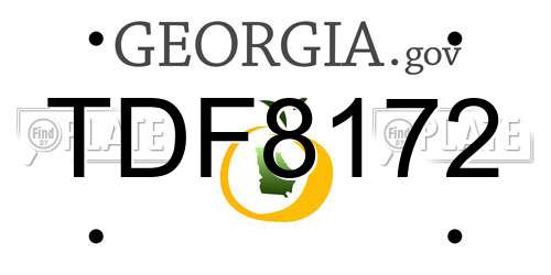 TDF8172 Georgia License Plate