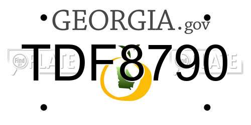 TDF8790 Georgia License Plate