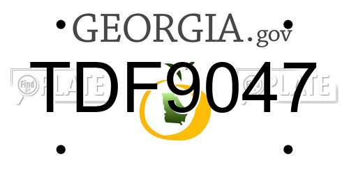 TDF9047 Georgia License Plate