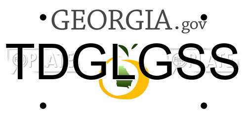 TDGLGSS Georgia License Plate