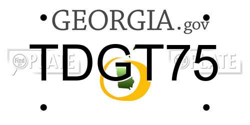 TDGT75 Georgia License Plate