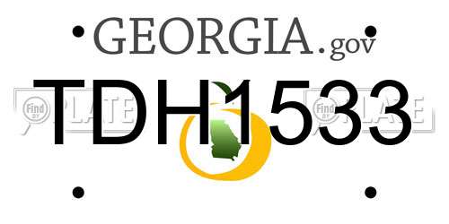 TDH1533 Georgia License Plate