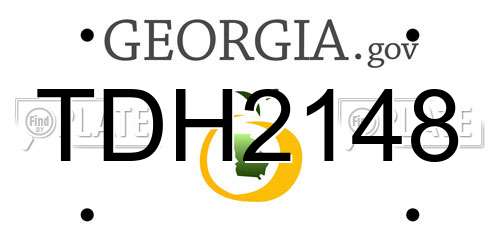 TDH2148 Georgia License Plate