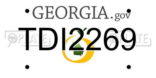 TDI2269 Georgia License Plate