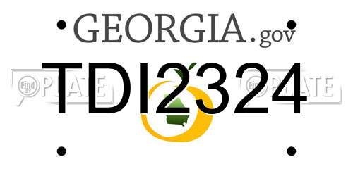 TDI2324 Georgia License Plate