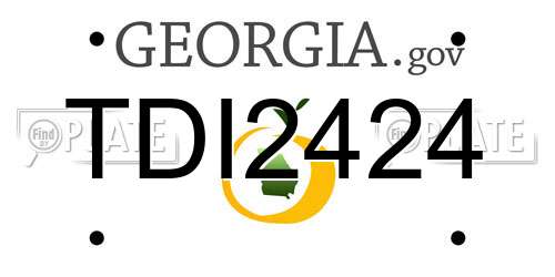 TDI2424 Georgia License Plate