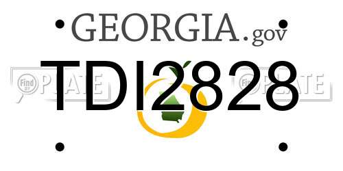 TDI2828 Georgia License Plate
