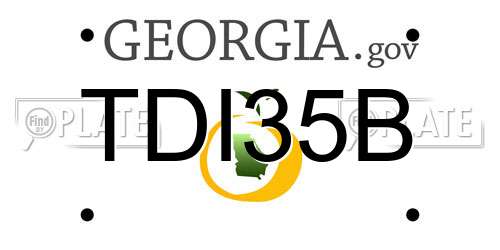 TDI35B Georgia License Plate