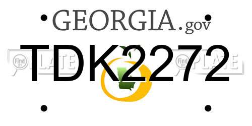 TDK2272 Georgia License Plate