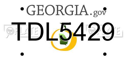 TDL5429 Georgia License Plate