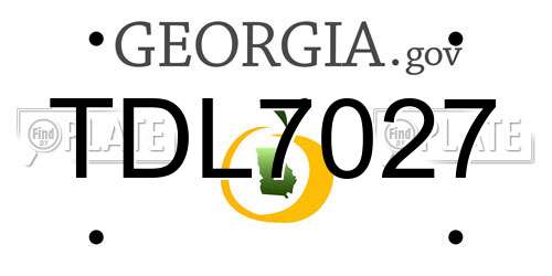 TDL7027 Georgia License Plate