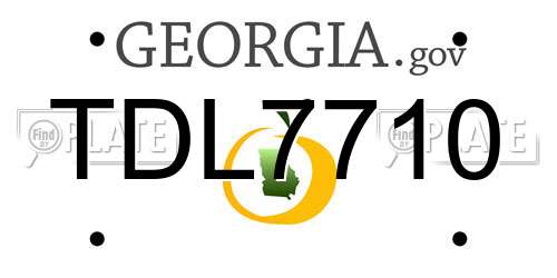 TDL7710 Georgia License Plate
