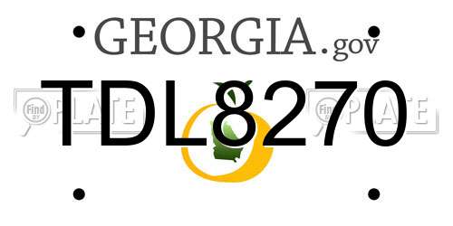 TDL8270 Georgia License Plate