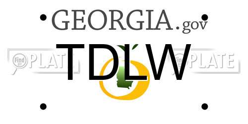 TDLW Georgia License Plate