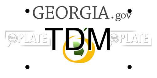 TDM Georgia License Plate