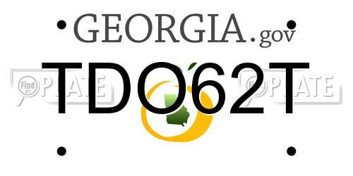 TDO62T Georgia License Plate