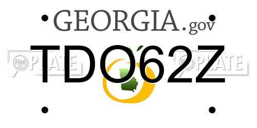 TDO62Z Georgia License Plate