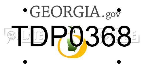 TDP0368 Georgia License Plate