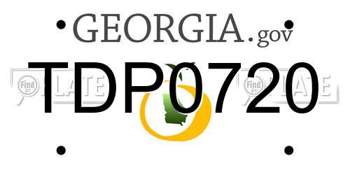 TDP0720 Georgia License Plate