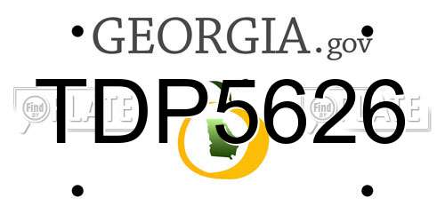 TDP5626 Georgia License Plate