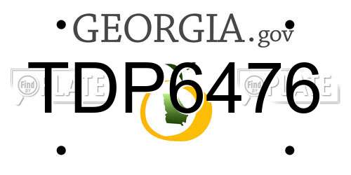 TDP6476 Georgia License Plate