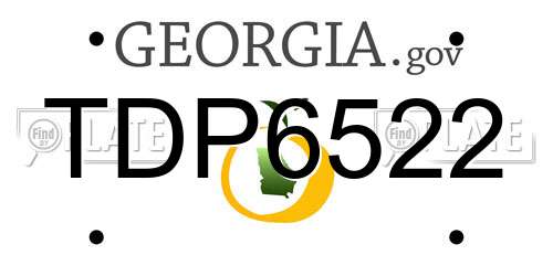 TDP6522 Georgia License Plate